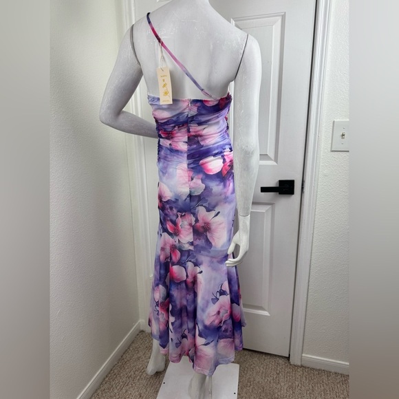 Jardin Vue Floral Strapless Maxi Dress Size Small.   B21 - Picture 10 of 14